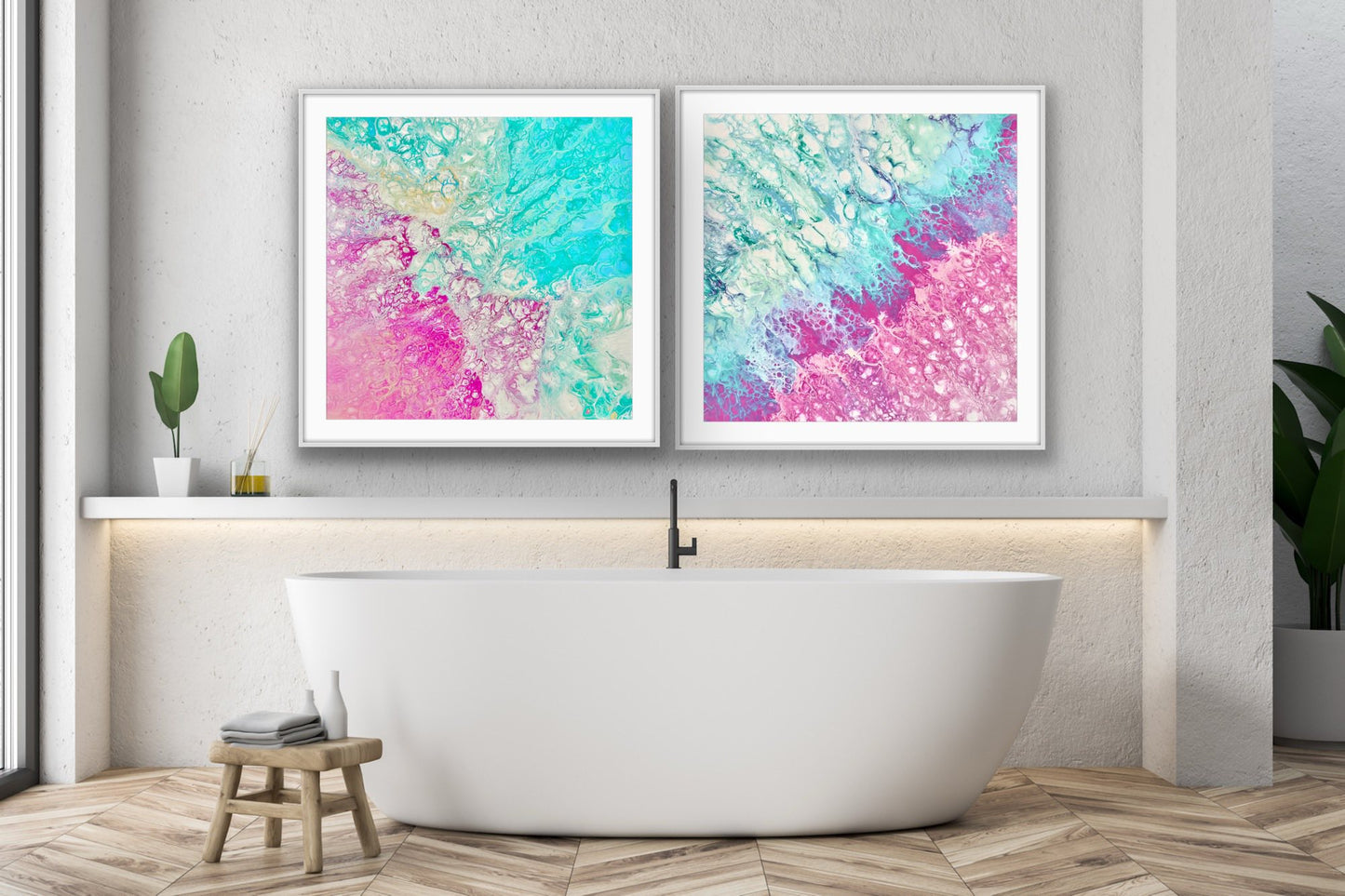 Whispers in Water & Chromatic Drift Gallery Set of Two - Canvas Prints