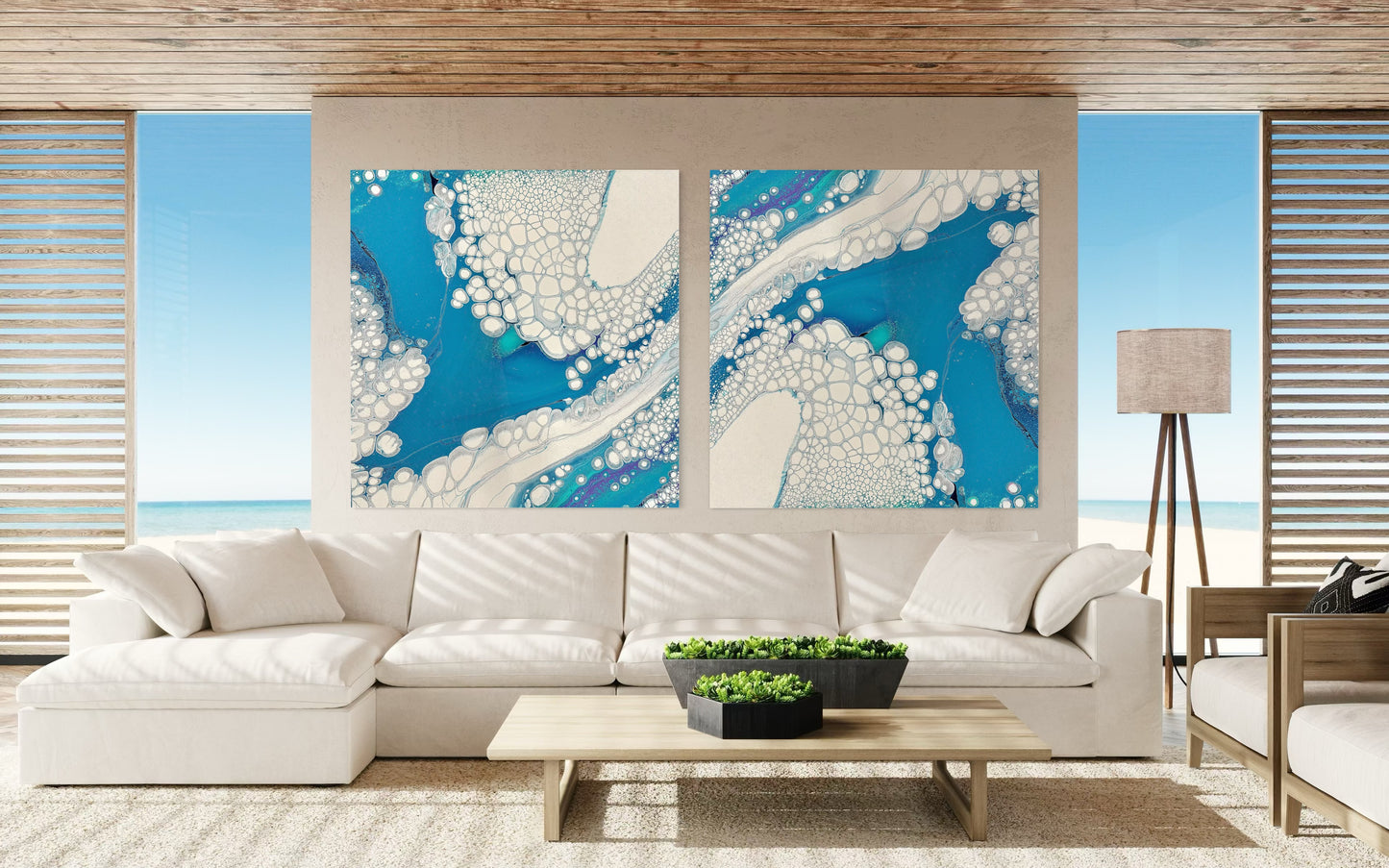 Sea-Foams Song - Gallery Set of Two - Canvas Prints