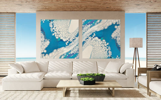 Sea-Foams Song - Gallery Set of Two - Canvas Prints