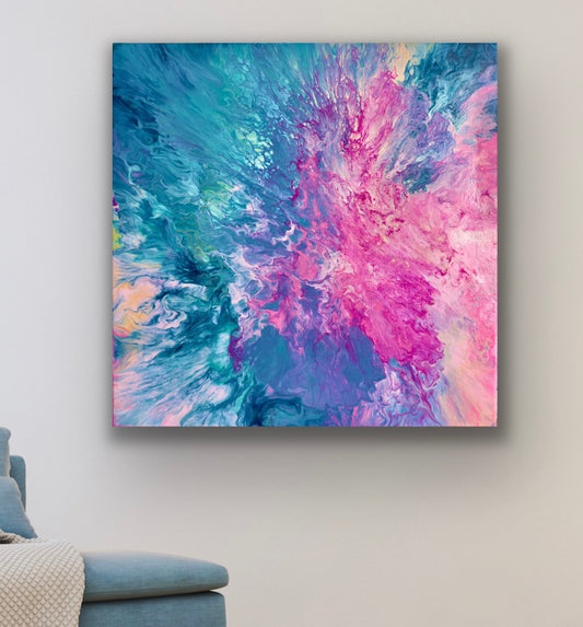 DRIFTED INTO CERULEAN - Print on Canvas