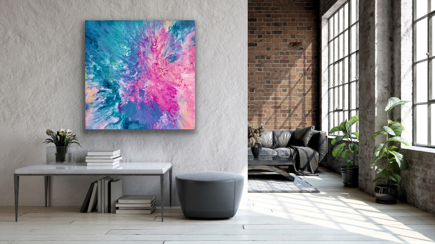 DRIFTED INTO CERULEAN - Print on Canvas